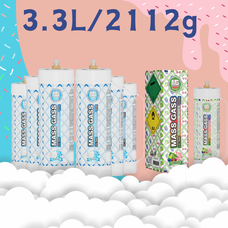 MassGass 3.3L/2112g Cream Charger Tanks