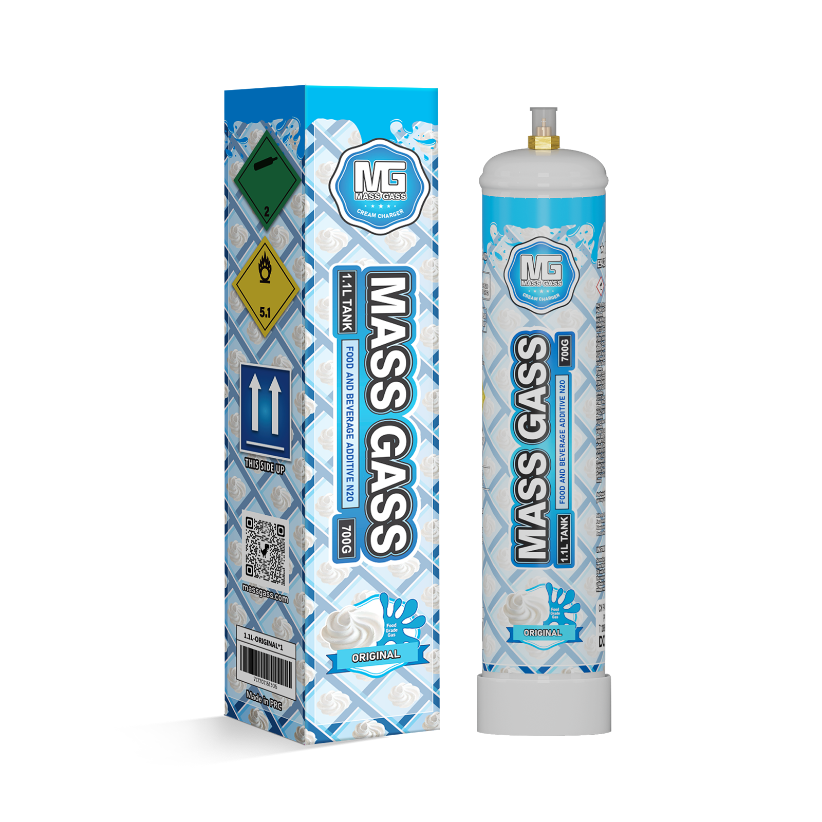 MassGass Original Flavor Whipped Nitrous Oxide Cream Chargers